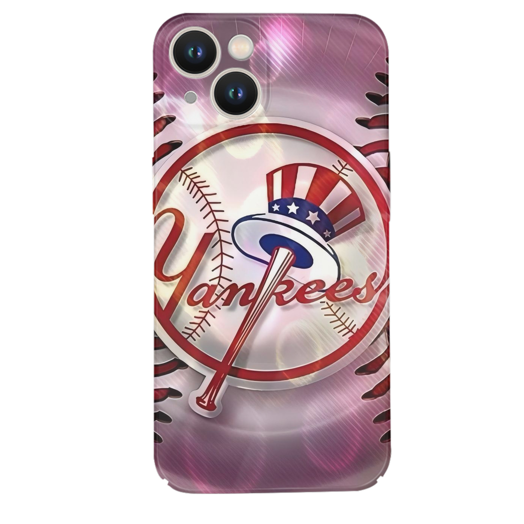 New York Yankees 244 IPhone 14 Series Full-Cover Hard Case – Shockproof With Raised Camera Protection – Precise Cutouts, Wireless Charging Compatible – Durable, Anti-Yellowing, Easy To Clean